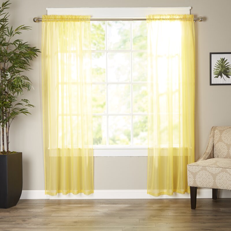 Wayfair Basics™ Wayfair Basics Solid Sheer Curtain Panels & Reviews ...